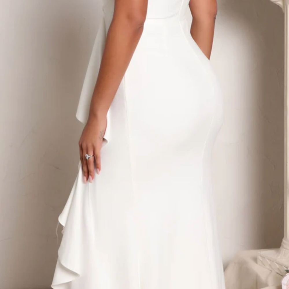 White Mermaid Dress Fashion Nova - Picture 3 of 16